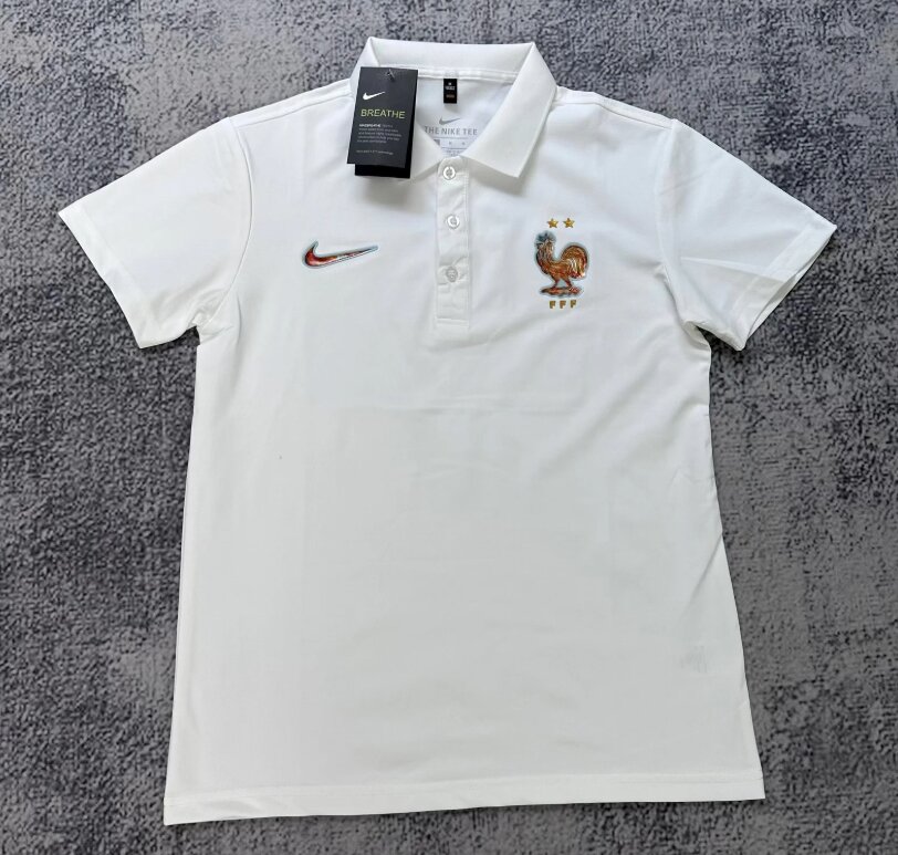 AAA Quality France 26/27 White Polo Shirts